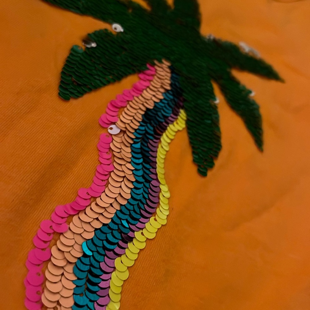 Girls palm tree tank top changing palm tree pattern size 10/12 - Picture 3 of 4